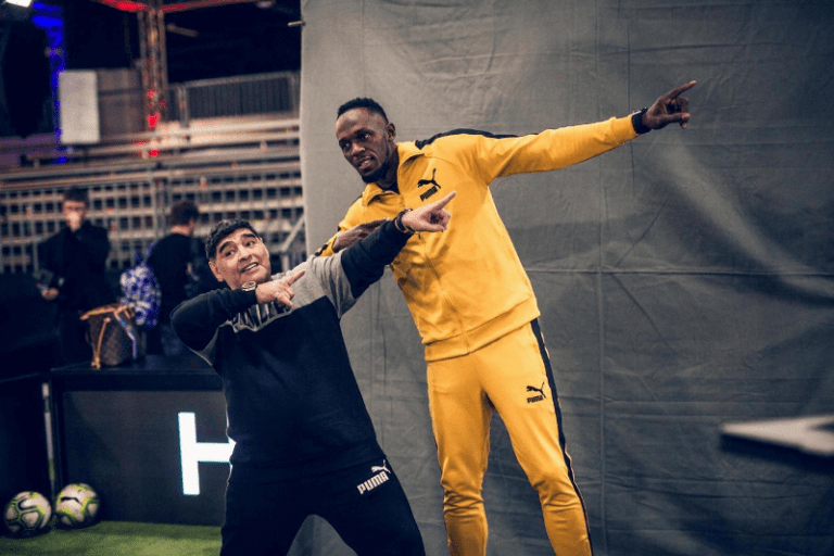 USAIN BOLT DA MARADONA ASCOLTANDO KARTEL