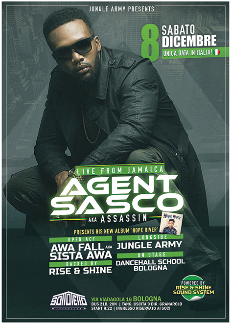 Agent Sasco aka Assassin Live from Jamaica Unica Data Italiana