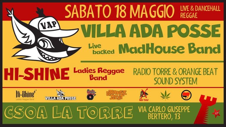 ANNULLATO :( 25 ANNI del CSOA La Torre Villa Ada Posse e Hi-Shine in Concerto