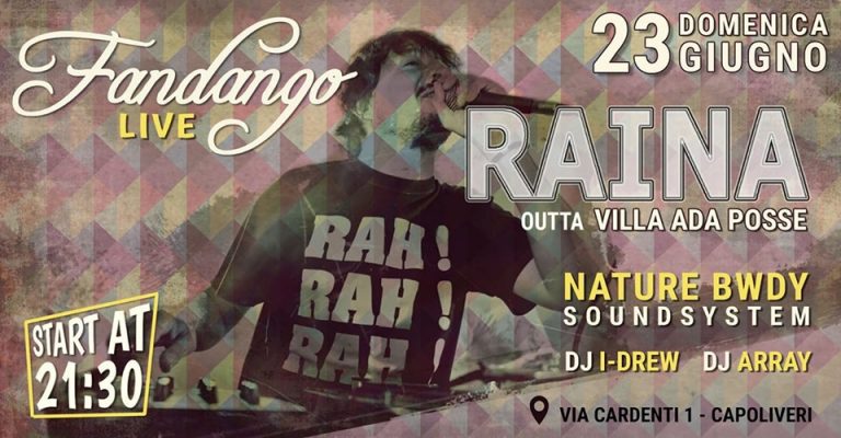 Raina outta Villa Ada Posse al fandango Isola D’elba