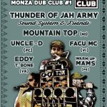 MONZA DUB CLUB #1 - Thunder of Jah Army Sound System & Friends.