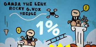 “1%” Gamba The Lenk, Rocky G.Vox, Treble Lu Professore Copertina 1%