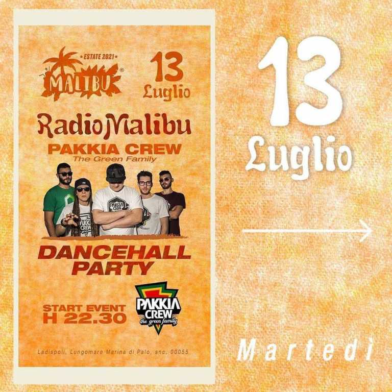 Dancehall Party with Pakkia Crew @ Malibù Beach Ladispoli Dancehall Party with Pakkia Crew @ Malibù Beach Ladispoli