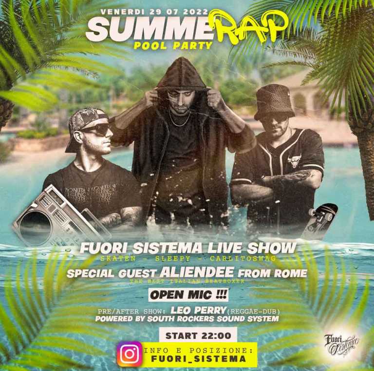 SALENTO SUMMERAP POOL PARTY SPECIAL GUEST ALIENDEE