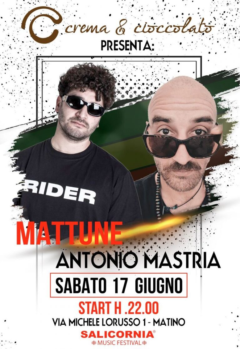 Mattune + Antonio Mastria – Dancehall, Hip-Hop party @Matino (LE)