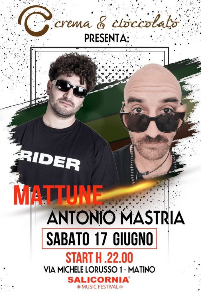 Mattune + Antonio Mastria - Dancehall, Hip-Hop party @Matino (LE)