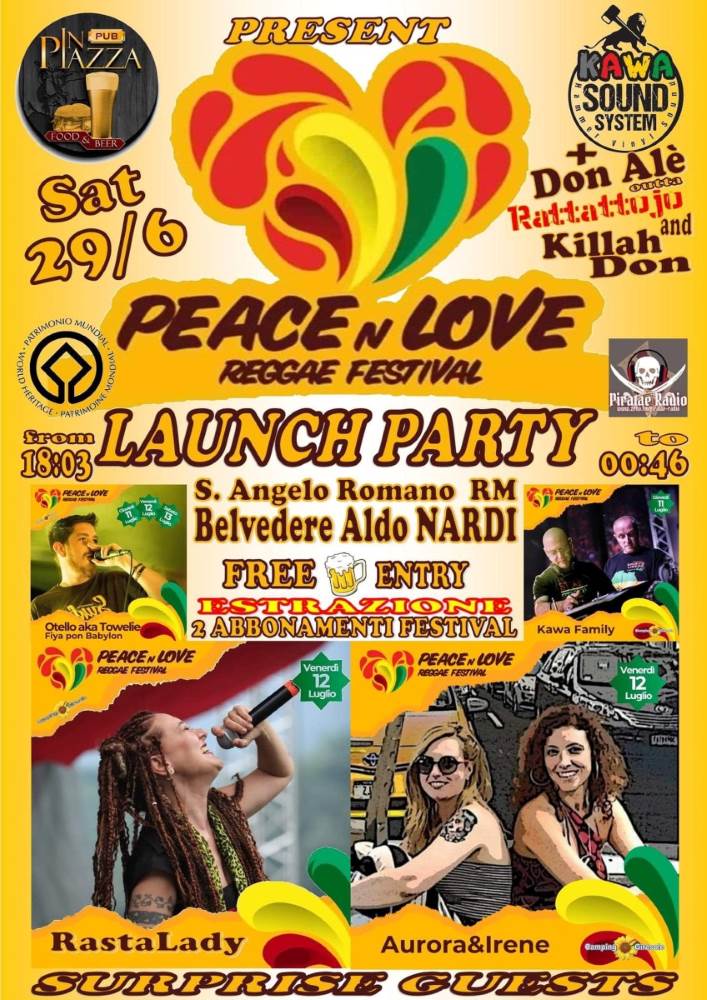 Launch Party ” Peace n Love Reggae Festival”