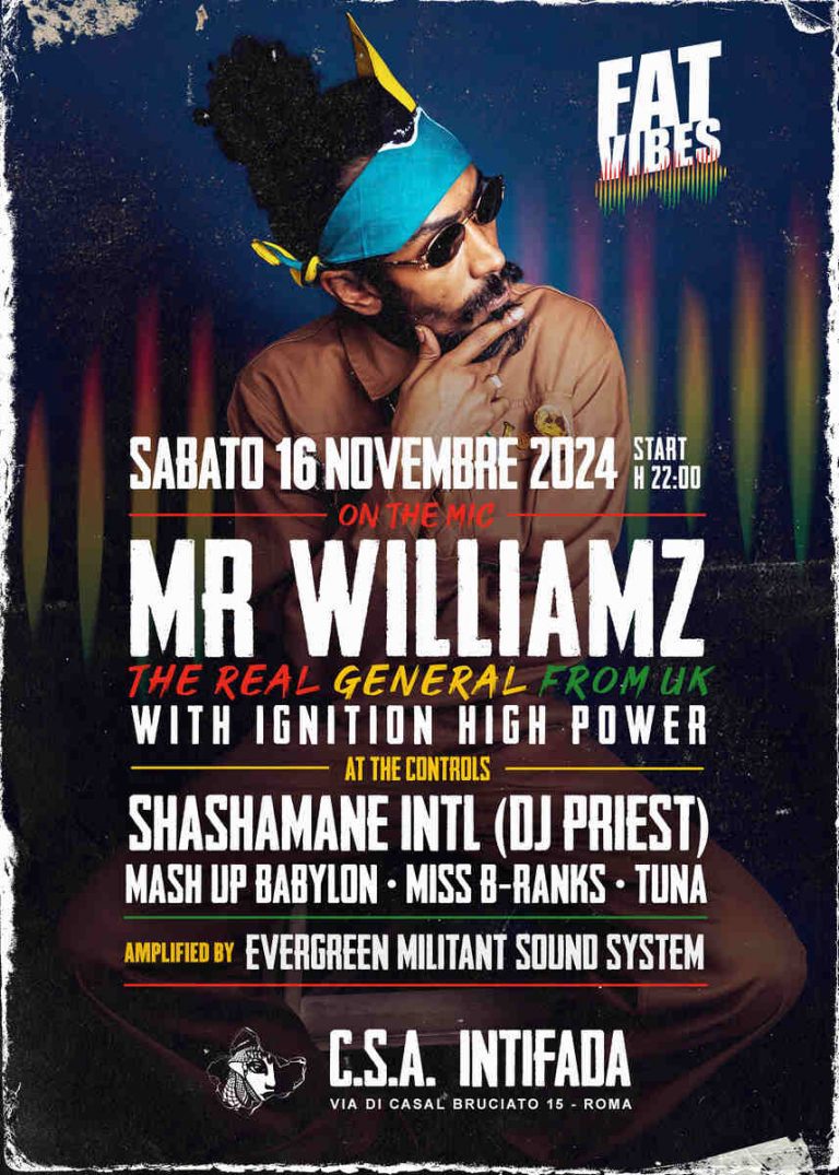 FAT VIBES w/ MR WILLIAMZ (UK) live on Sound System FAT VIBES w/ MR WILLIAMZ (UK) live on Sound System