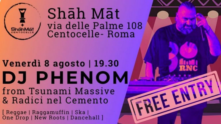 Aperitivo w/ Dj Phenom (from TM & RnC) – Free Entry