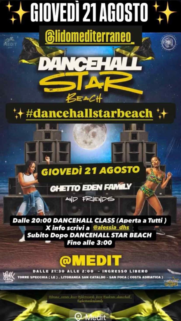 Dancehall Star Beach Edition 7 Appuntamento