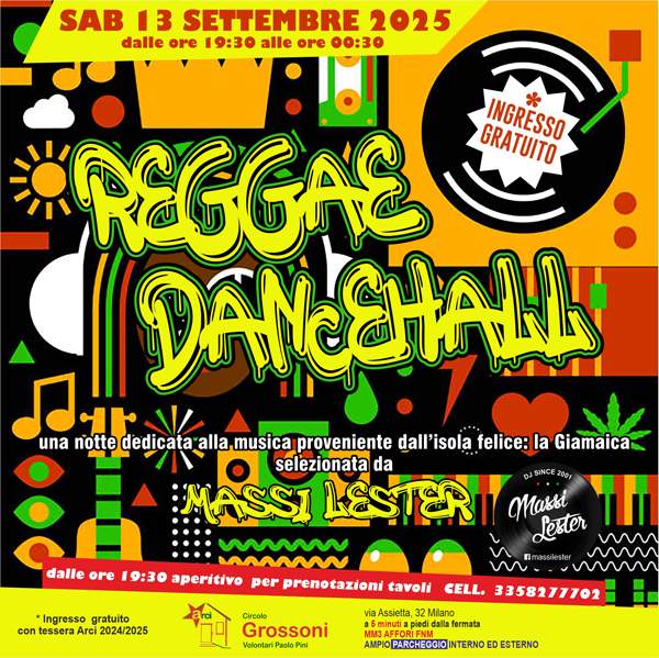 REGGAE DANCEHALL w/ Massi Lester