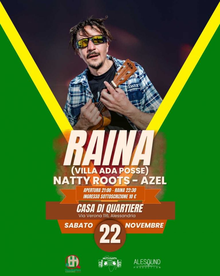 Dancehall con Raina + Natty Roots & Azel – Alessandria