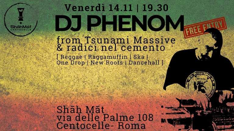 Aperitivo w/ Dj Phenom (from TM & RnC) – Free Entry Aperitivo w/ Dj Phenom (from TM & RnC) – Free Entry