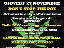 Don’t stop the POT ! Cena e Musica a sostegno di Potradio Don't stop the POT ! Cena e Musica a sostegno di Potradio