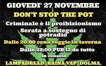 Don’t stop the POT ! Cena e Musica a sostegno di Potradio Don't stop the POT ! Cena e Musica a sostegno di Potradio