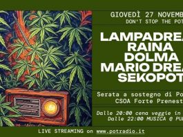 Don’t stop the POT ! Cena e Musica a sostegno di Potradio Don't stop the POT ! Cena e Musica a sostegno di Potradio
