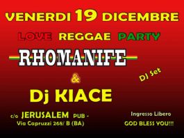 Rhomanife + Kiace In Dj Set- Love Reggae Party Rhomanife + Kiace In Dj Set- Love Reggae Party