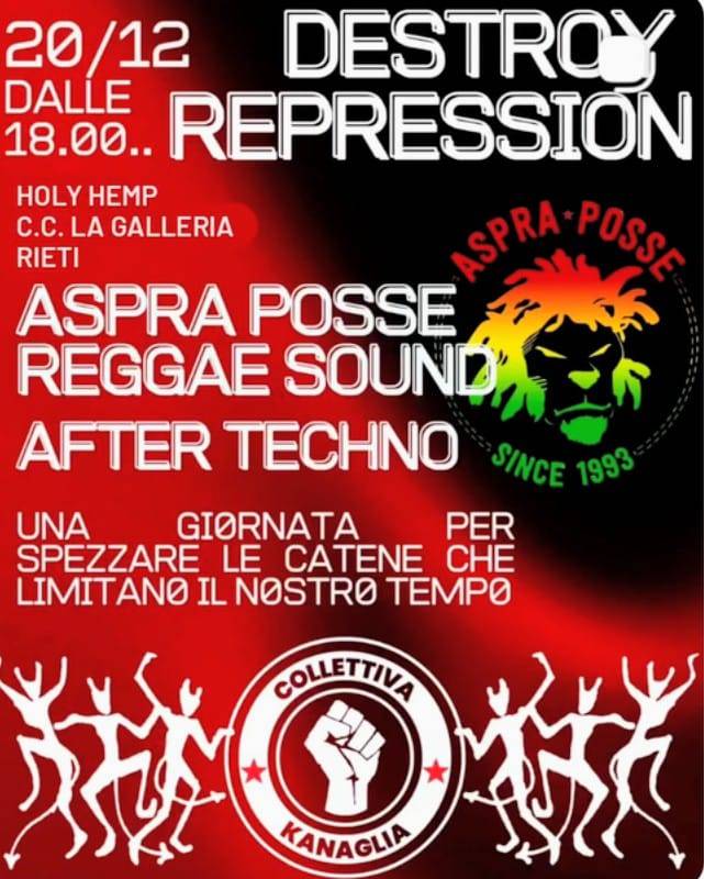 Destroy Repression Aspra posse live Dj set