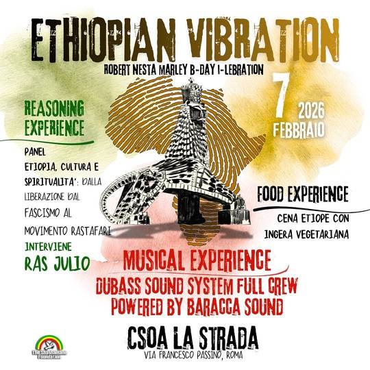 Ethiopian Vibration Aka Reggae Music with Dubass Reasoning with Ras Julio – Ethiopian Dinner