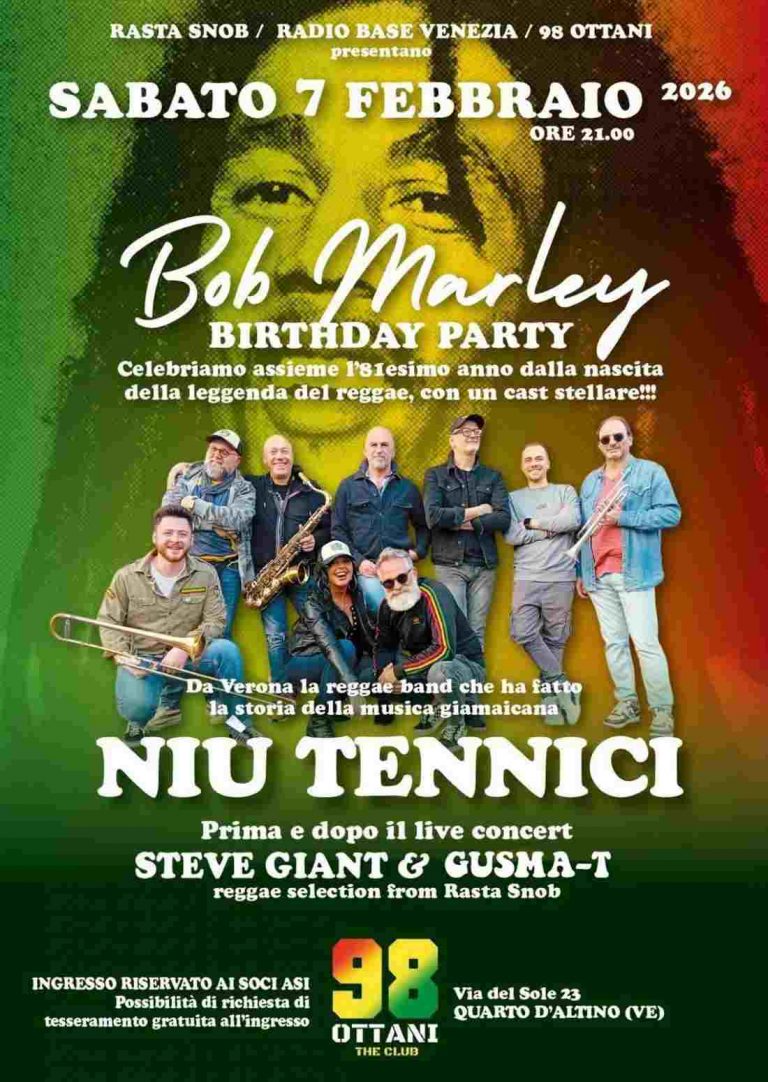 NIU’ TENNICI LIVE – BOB MARLEY BIRTHDAY @98 OTTANI CLUB
